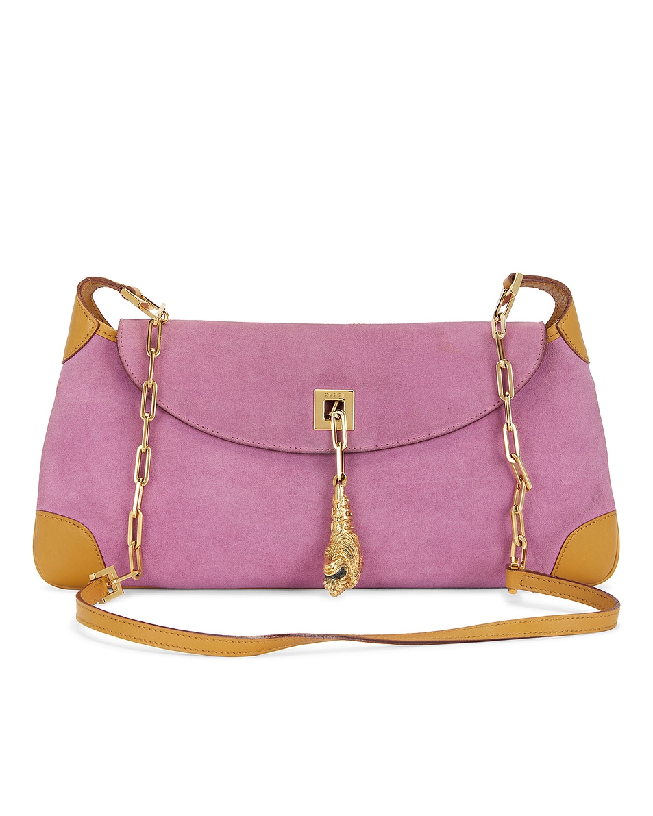 Image 1 of FWRD Renew Gucci Suede Shoulder Bag in Pink