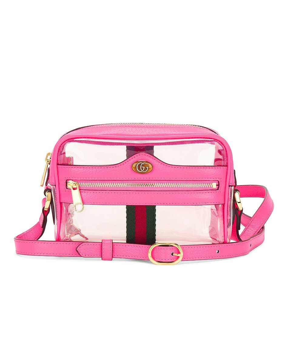 Image 1 of FWRD Renew Gucci Ophidia Clear Shoulder Bag in Pink