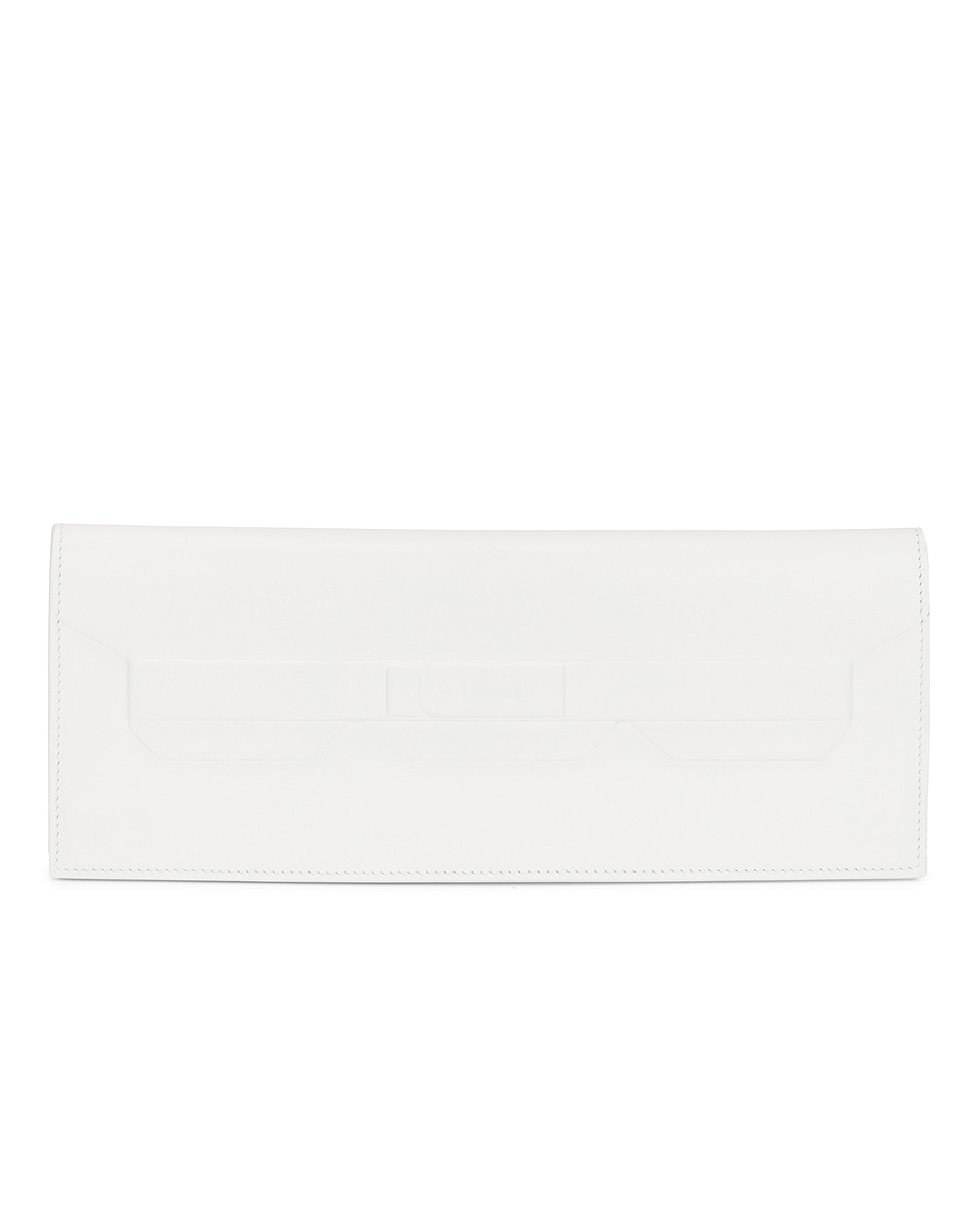 Image 1 of FWRD Renew Hermes Swift Birkin Shadow Clutch in White