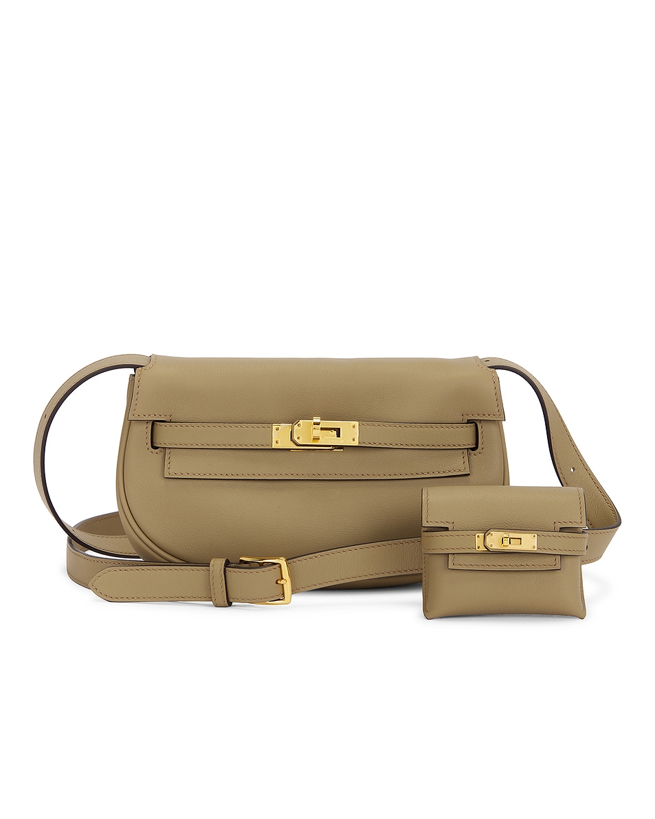 Image 1 of FWRD Renew Hermes Swift Kelly Moove Shoulder Bag in Beige Marfa