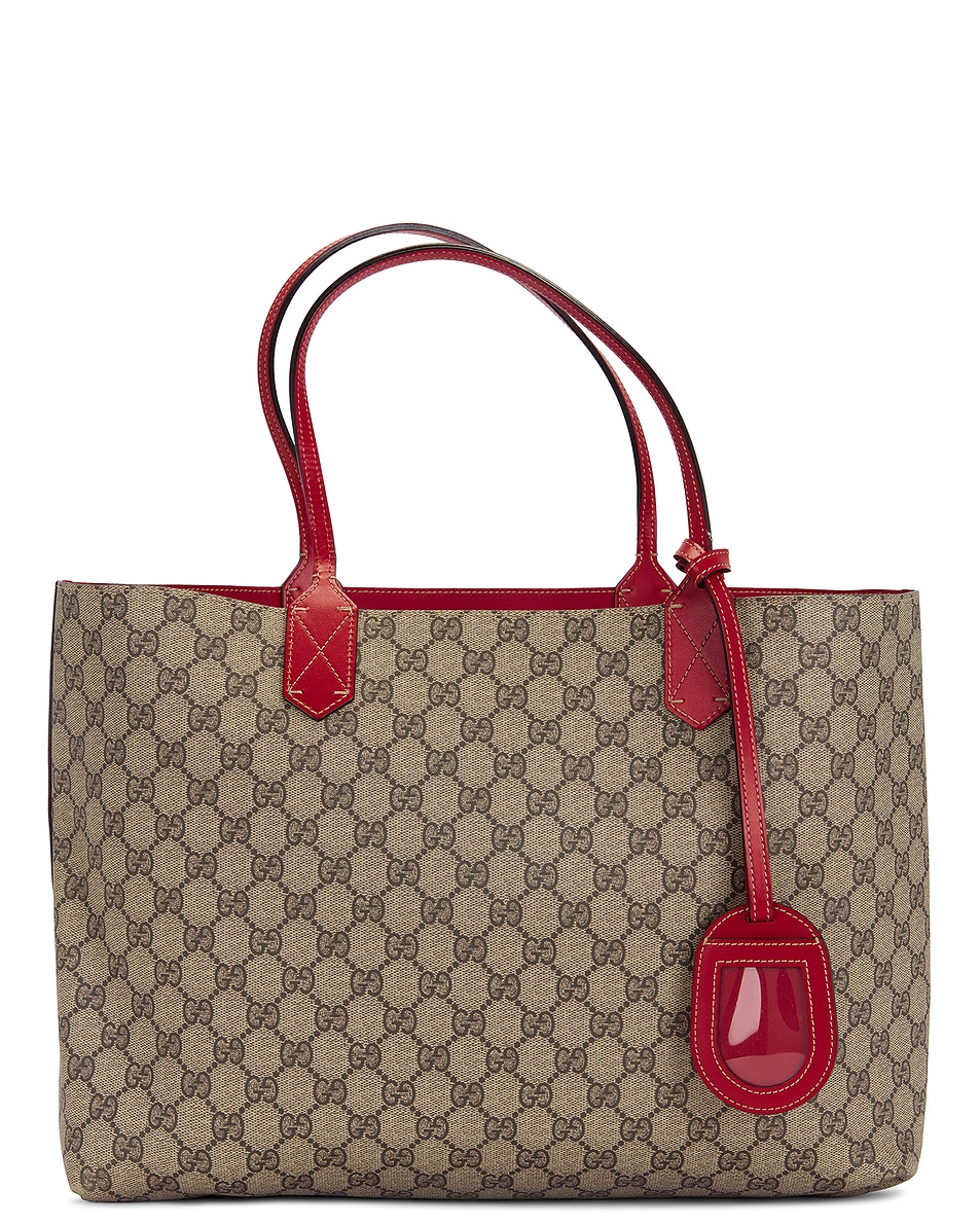 Image 1 of FWRD Renew Gucci GG Reversible Tote Bag in Beige