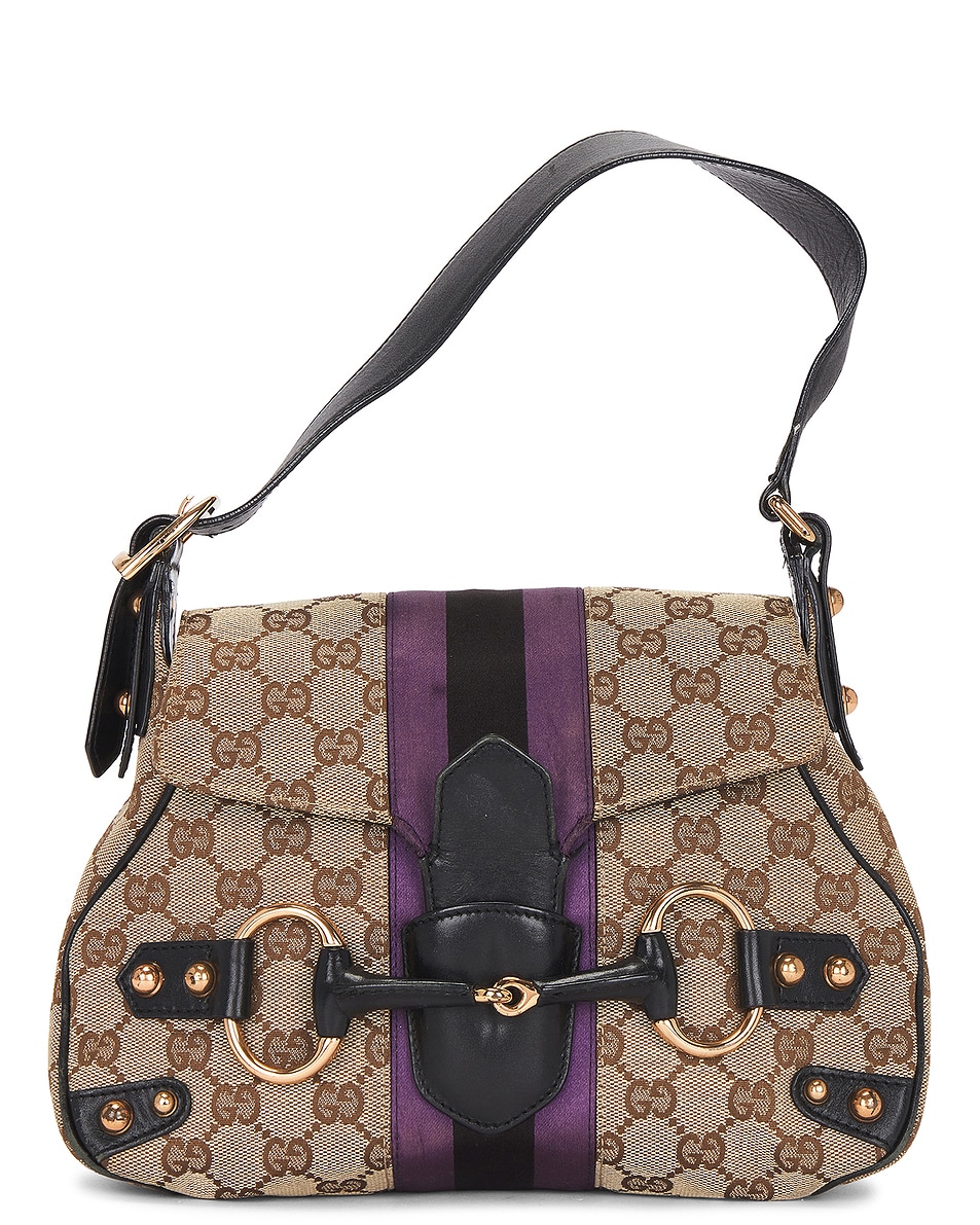 Image 1 of FWRD Renew Gucci Horsebit 1955 Shoulder Bag in Beige