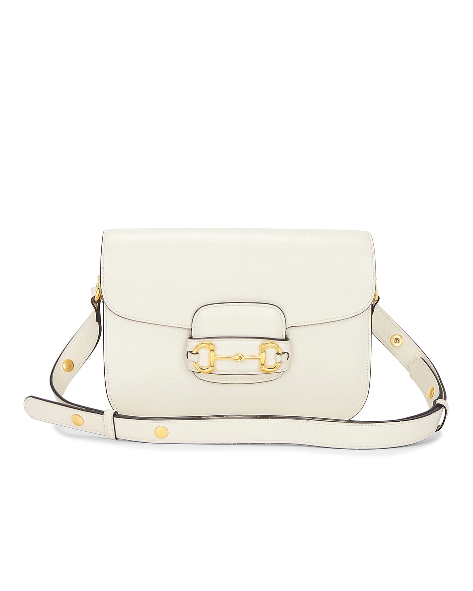Image 1 of FWRD Renew Gucci Horsebit 1955 Shoulder Bag in White