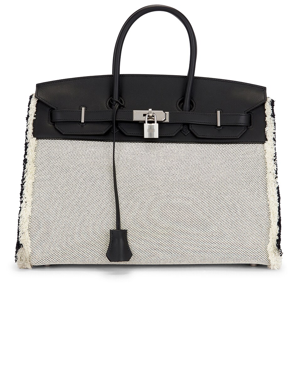 Image 1 of FWRD Renew Hermes Veau Swift Birkin Fray Fray 35 Handbag in Ecru & Noir