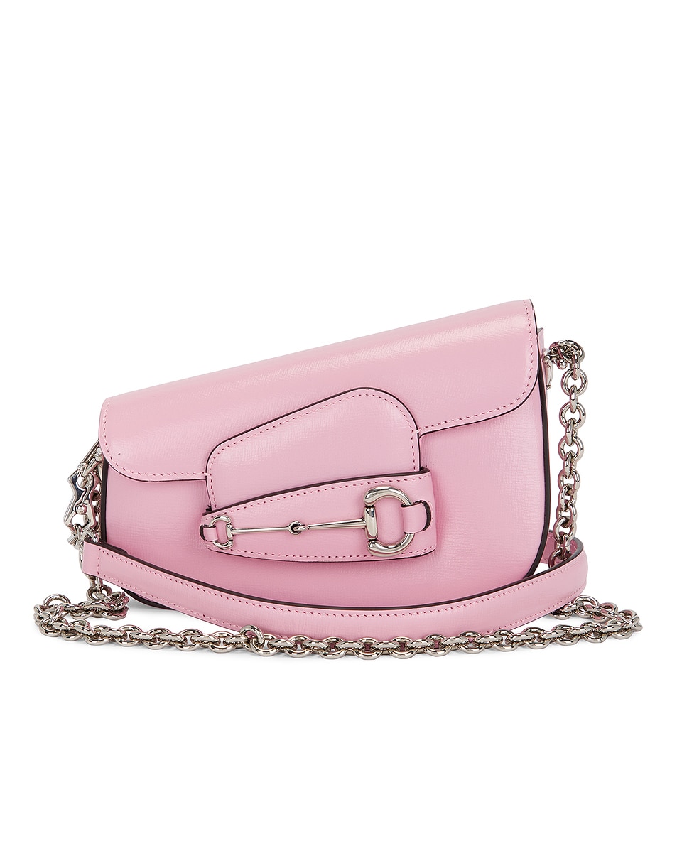 Image 1 of FWRD Renew Gucci x Billie Eilish Horsebit 1955 Shoulder Bag in Pink