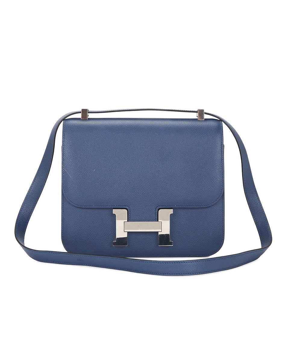 Image 1 of FWRD Renew Hermes Epsom Constance 24 Shoulder Bag in Bleu Agate