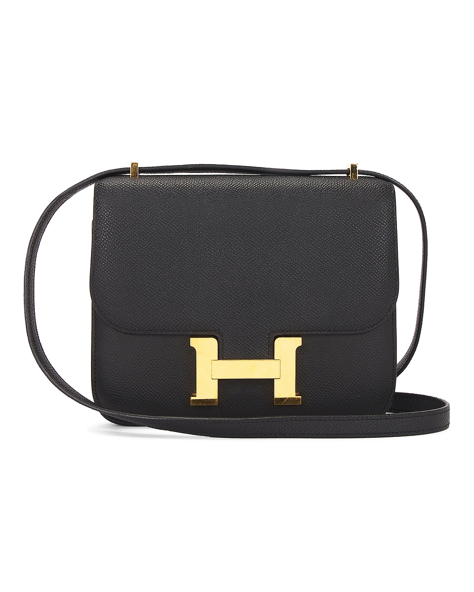 Image 1 of FWRD Renew Hermes Epsom Mini Constance 18 Shoulder Bag in Black