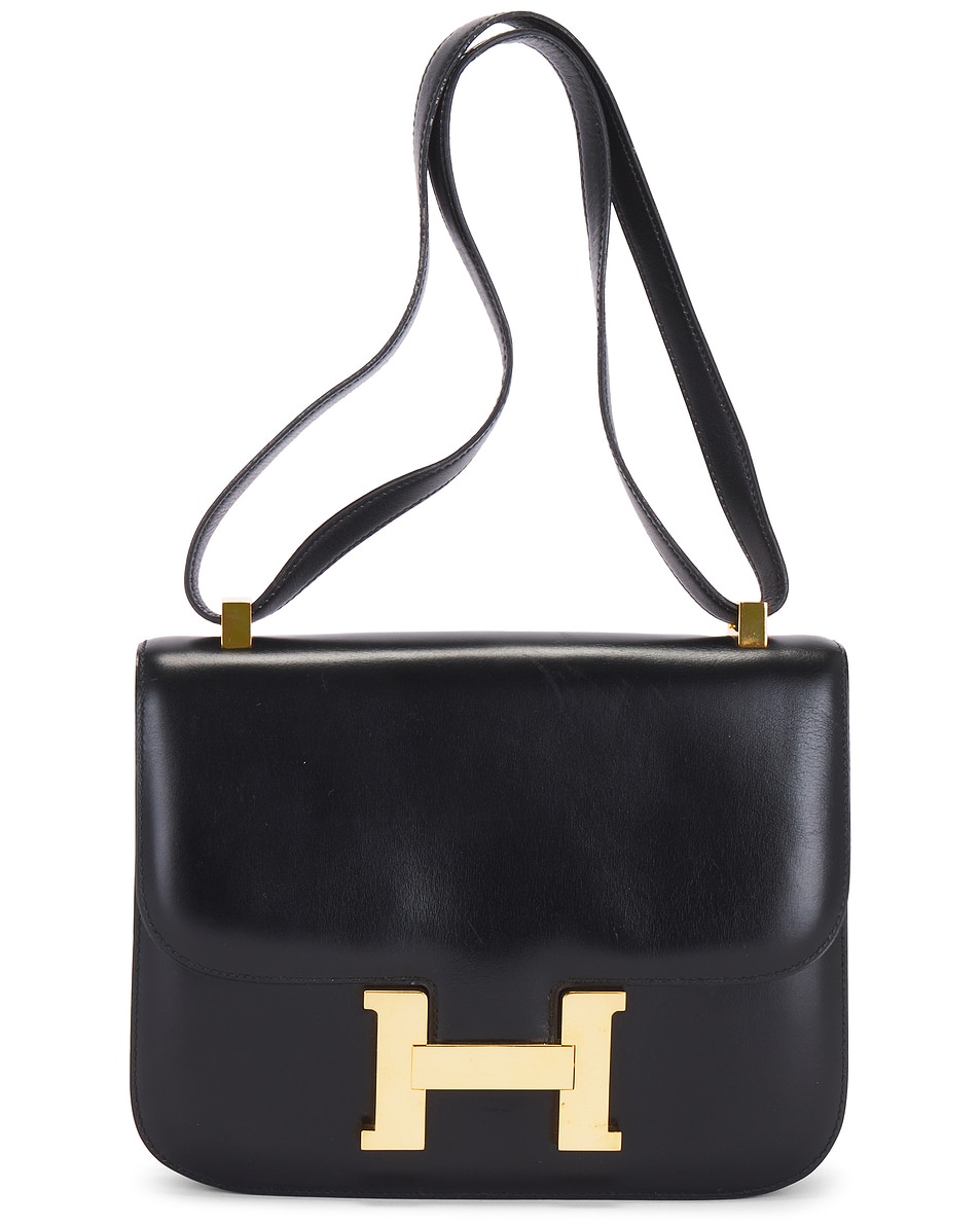 Image 1 of FWRD Renew Hermes 1976 Box Constance 23 Shoulder Bag in Black