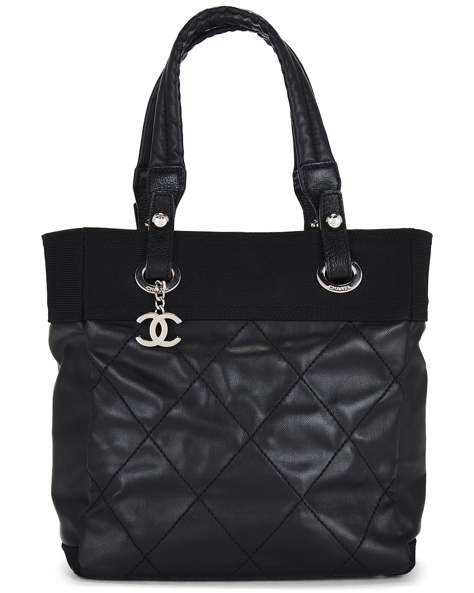 Image 1 of FWRD Renew Chanel Paris Biarritz Tote Bag in Black