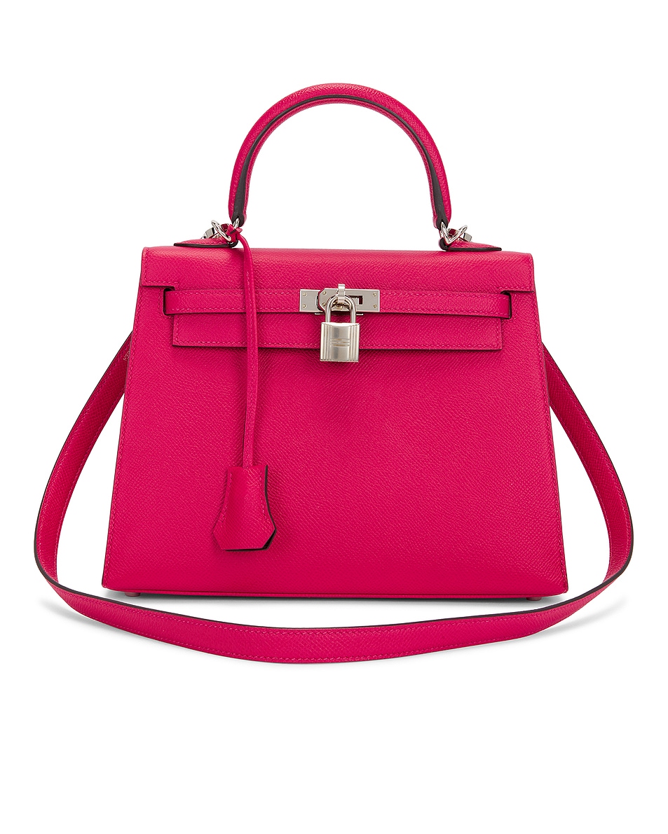 Image 1 of FWRD Renew Hermes Epsom Kelly 25 Sellier Handbag in Rouge