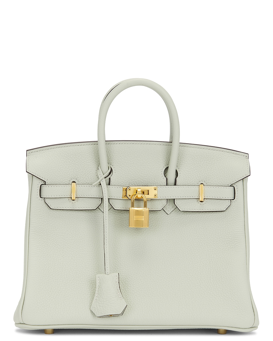 Image 1 of FWRD Renew Hermes Clemence Birkin 25 Handbag in Gris Neve
