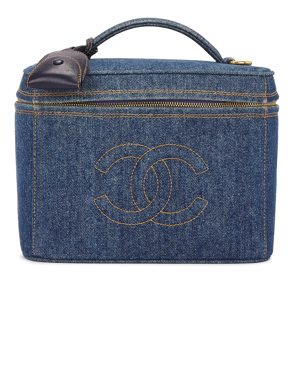 Image 1 of FWRD Renew Chanel Coco Mark Vanity Case in Blue