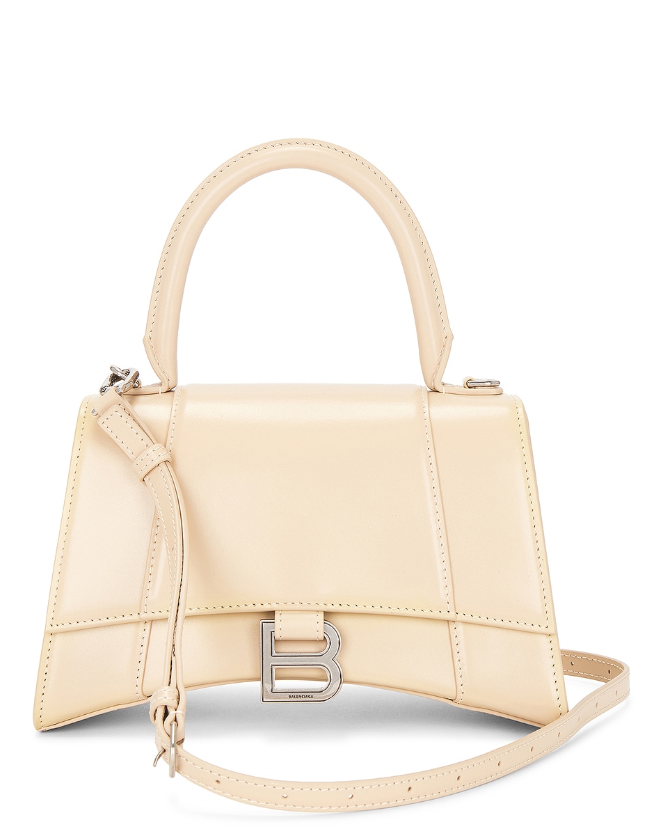 Image 1 of FWRD Renew Balenciaga Small Hourglass Top Handle Bag in Light Beige