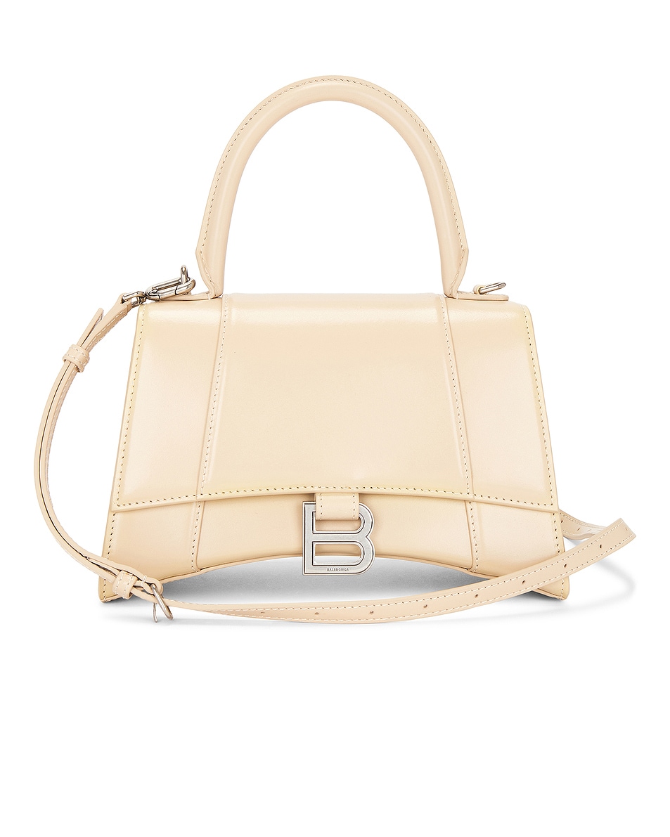Image 1 of FWRD Renew Balenciaga Small Hourglass Top Handle Bag in Light Beige