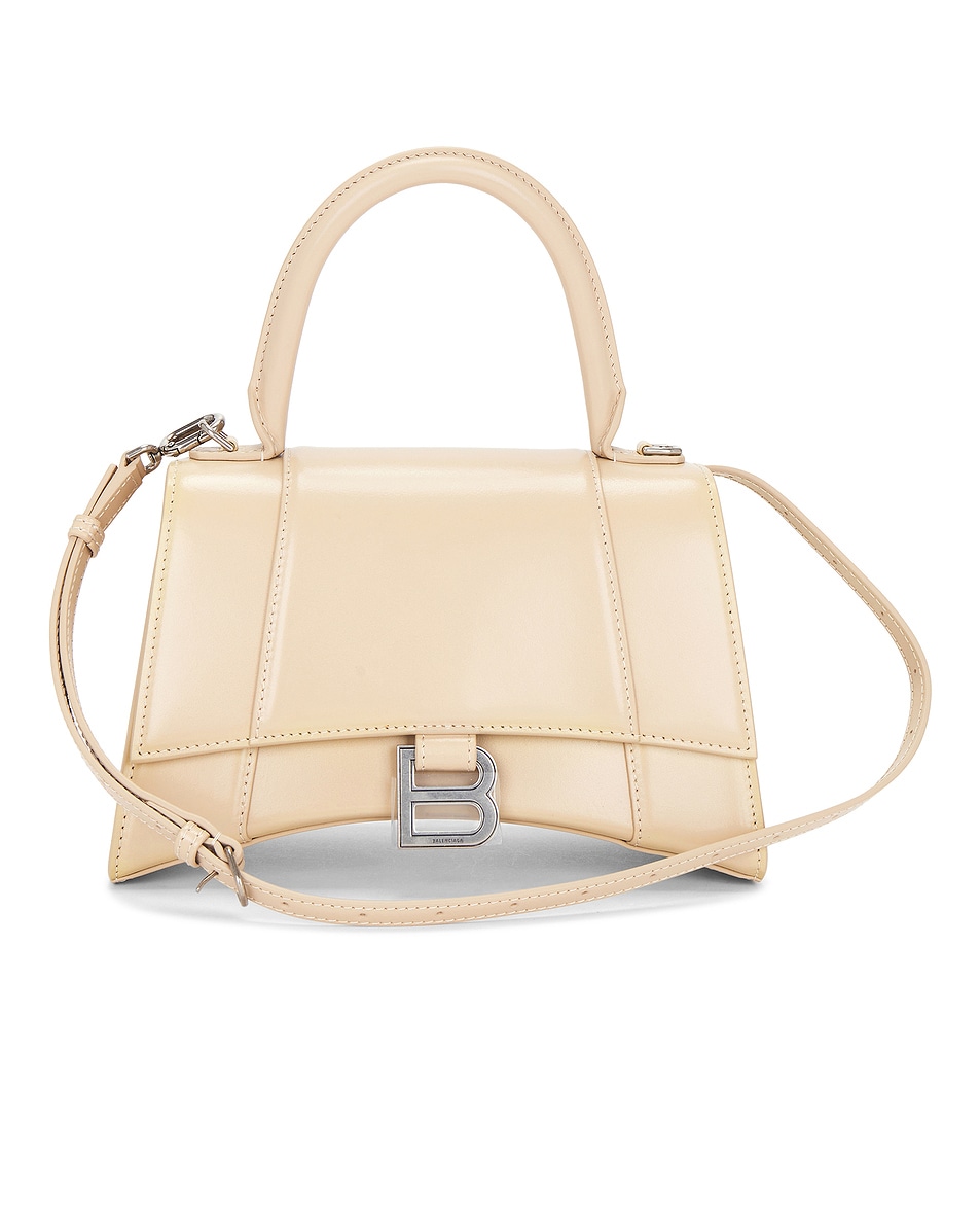 Image 1 of FWRD Renew Balenciaga Small Hourglass Top Handle Bag in Light Beige