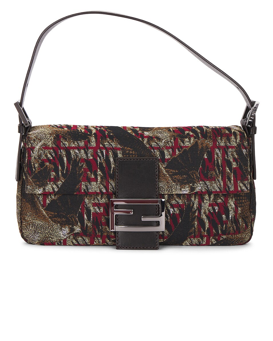 Image 1 of FWRD Renew Fendi Zucca Mama Baguette Shoulder Bag in Multi
