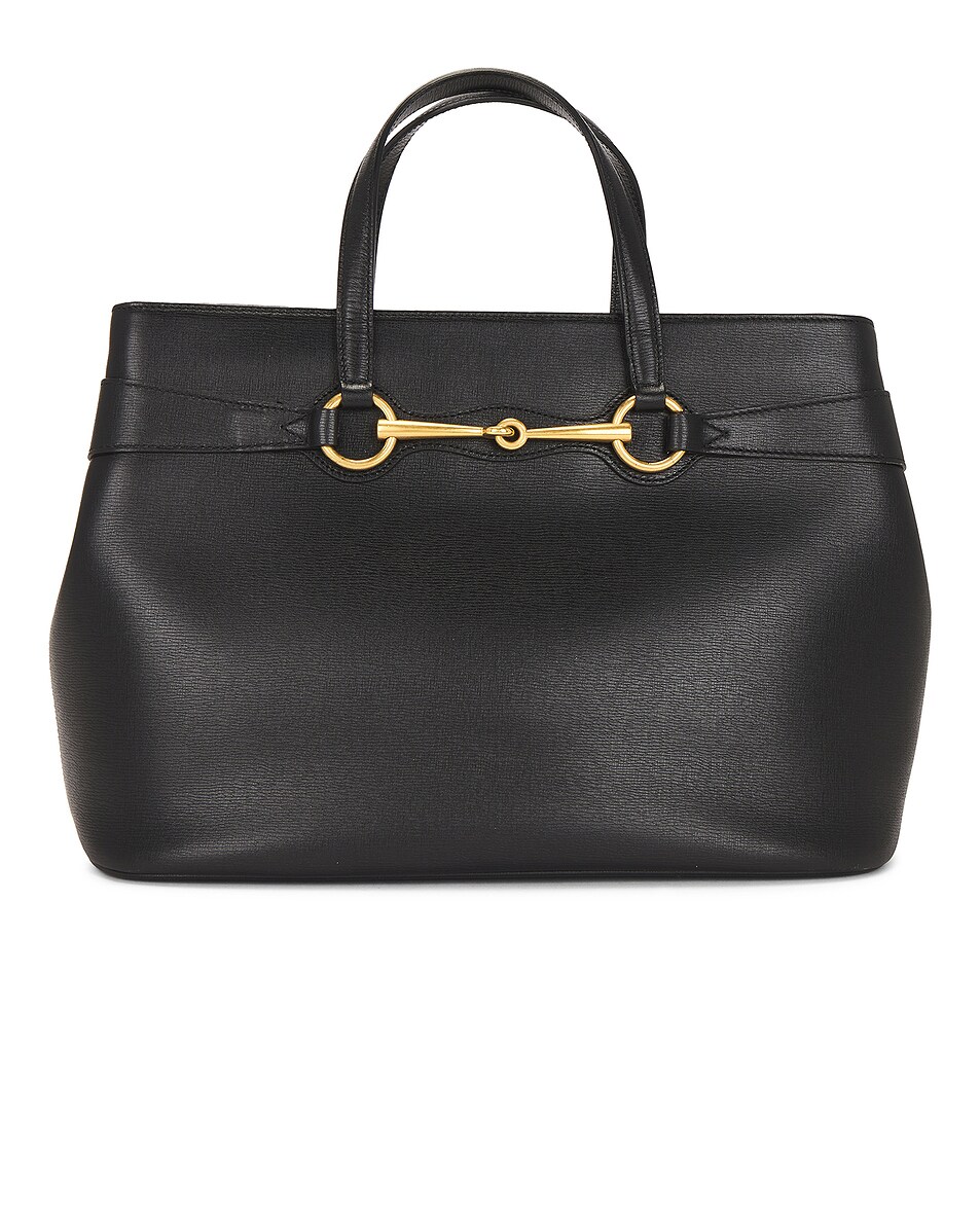 Image 1 of FWRD Renew Gucci Horsebit 1955 Tote Bag in Black