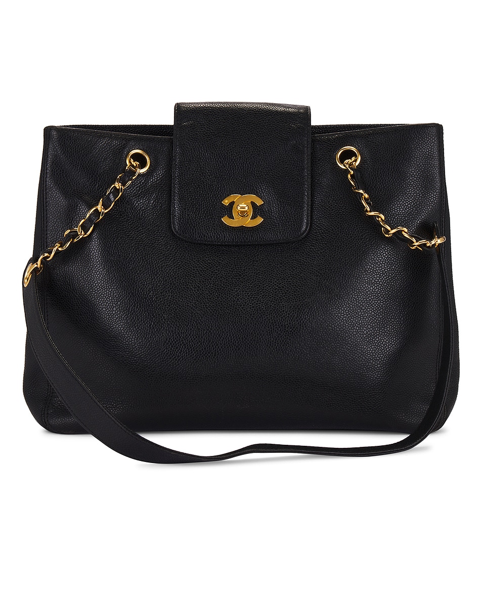 Image 1 of FWRD Renew Chanel Caviar Tote Bag in Black