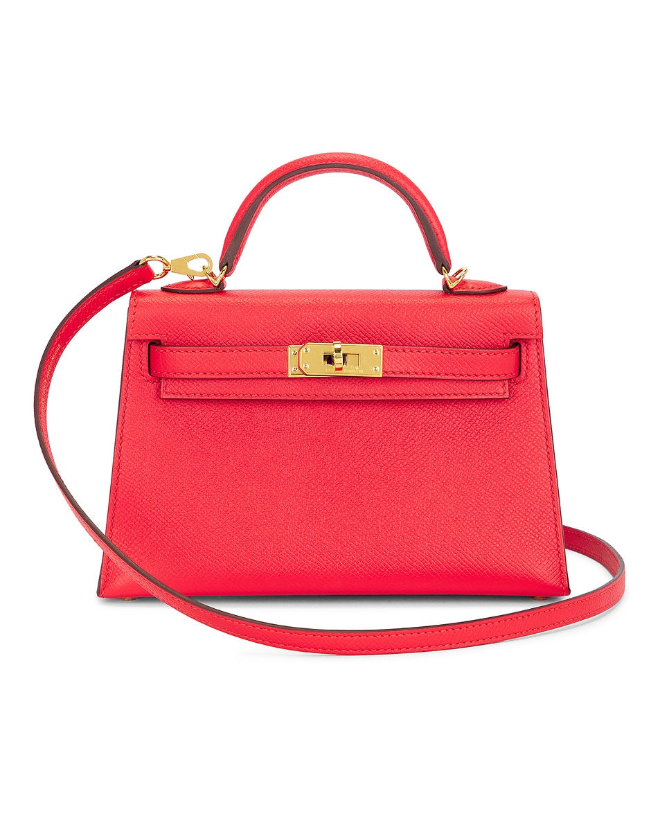 Image 1 of FWRD Renew Hermes Epsom Kelly Sellier 20 Handbag in Rouge Tomate