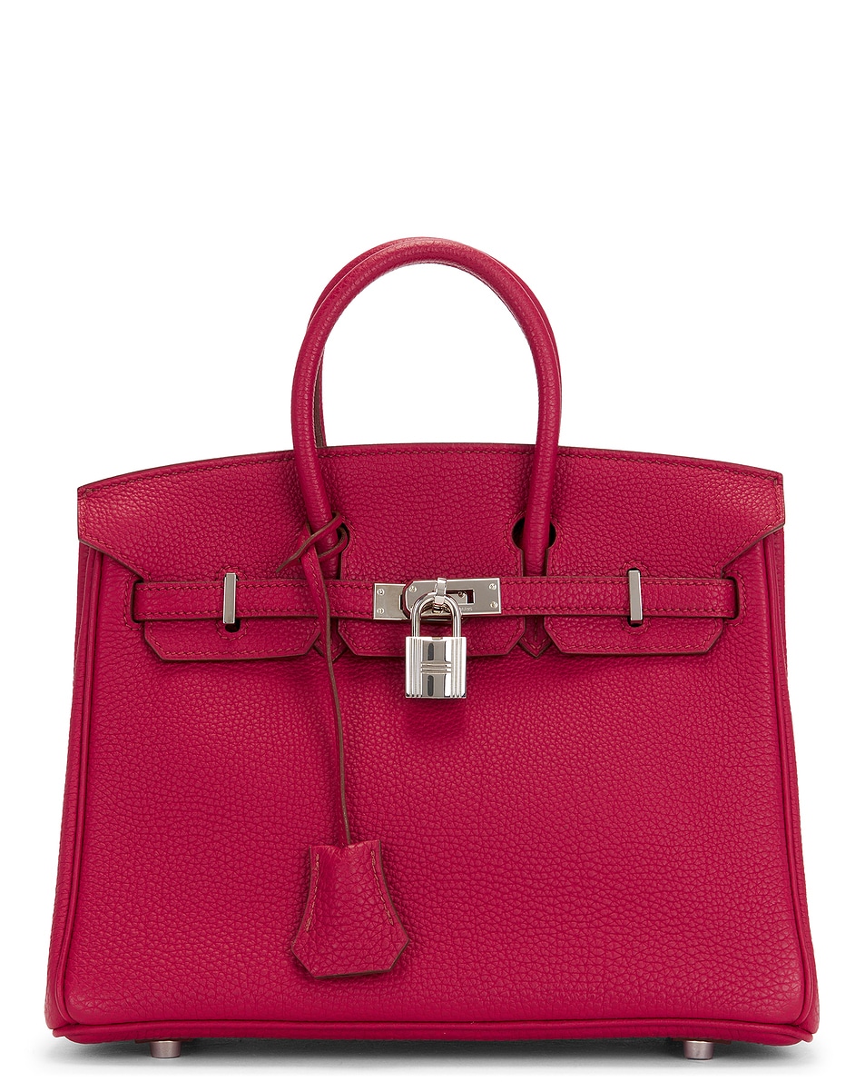 Image 1 of FWRD Renew Hermes Togo Birkin 25 Handbag in Rouge Grenat
