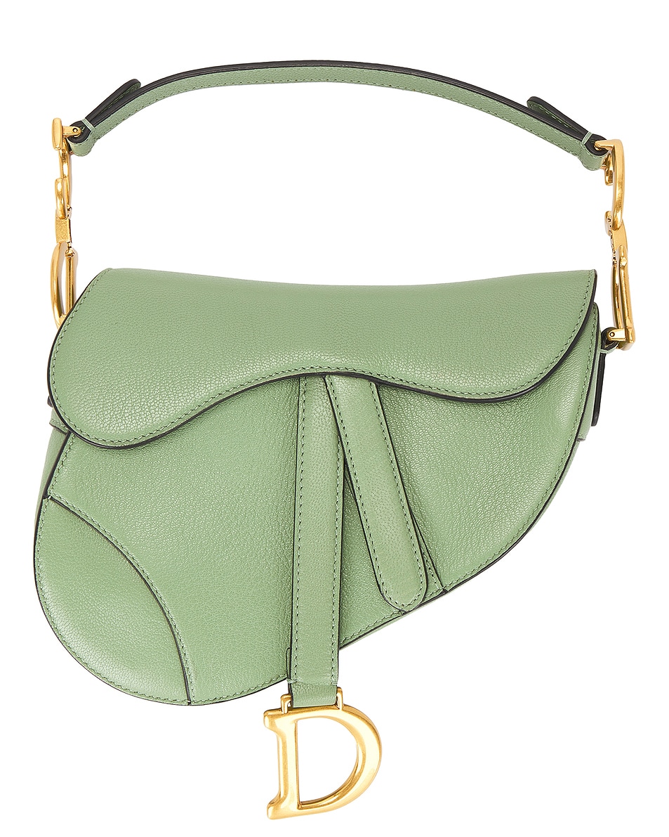 Image 1 of FWRD Renew Dior Mini Saddle Bag in Sage