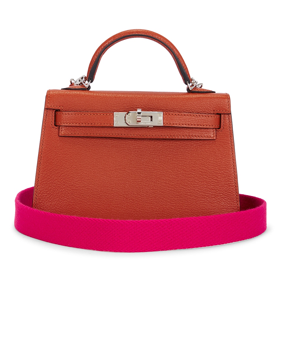 Image 1 of FWRD Renew Hermes Chevre Kelly Sellier 20 Handbag in Brick Rose
