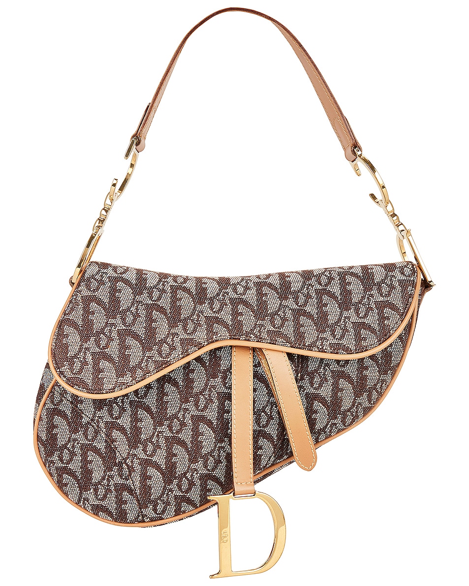 Image 1 of FWRD Renew Dior Trotter Saddle Bag in Beige