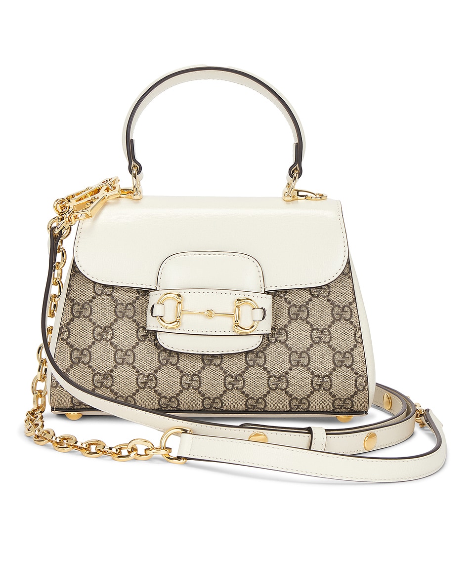 Image 1 of FWRD Renew Gucci Horsebit 1955 Handbag in Beige