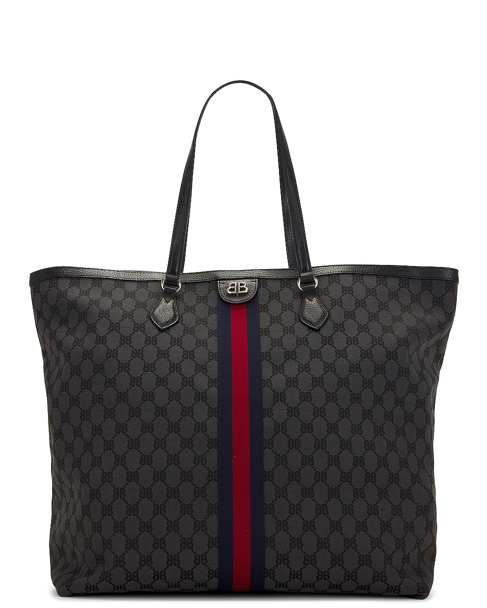 Image 1 of FWRD Renew Balenciaga x Gucci Tote Bag in Black