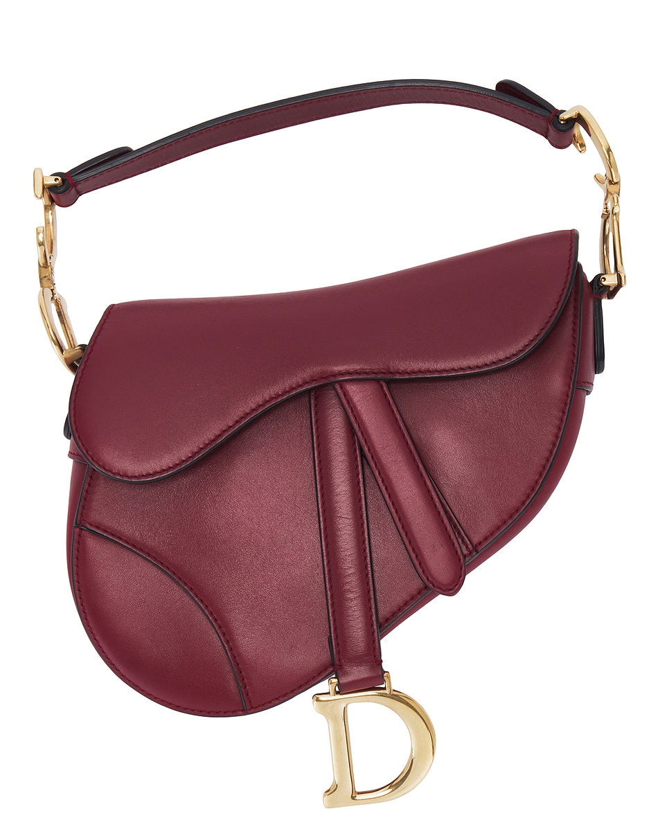 Image 1 of FWRD Renew Dior Saddle Bag in Red