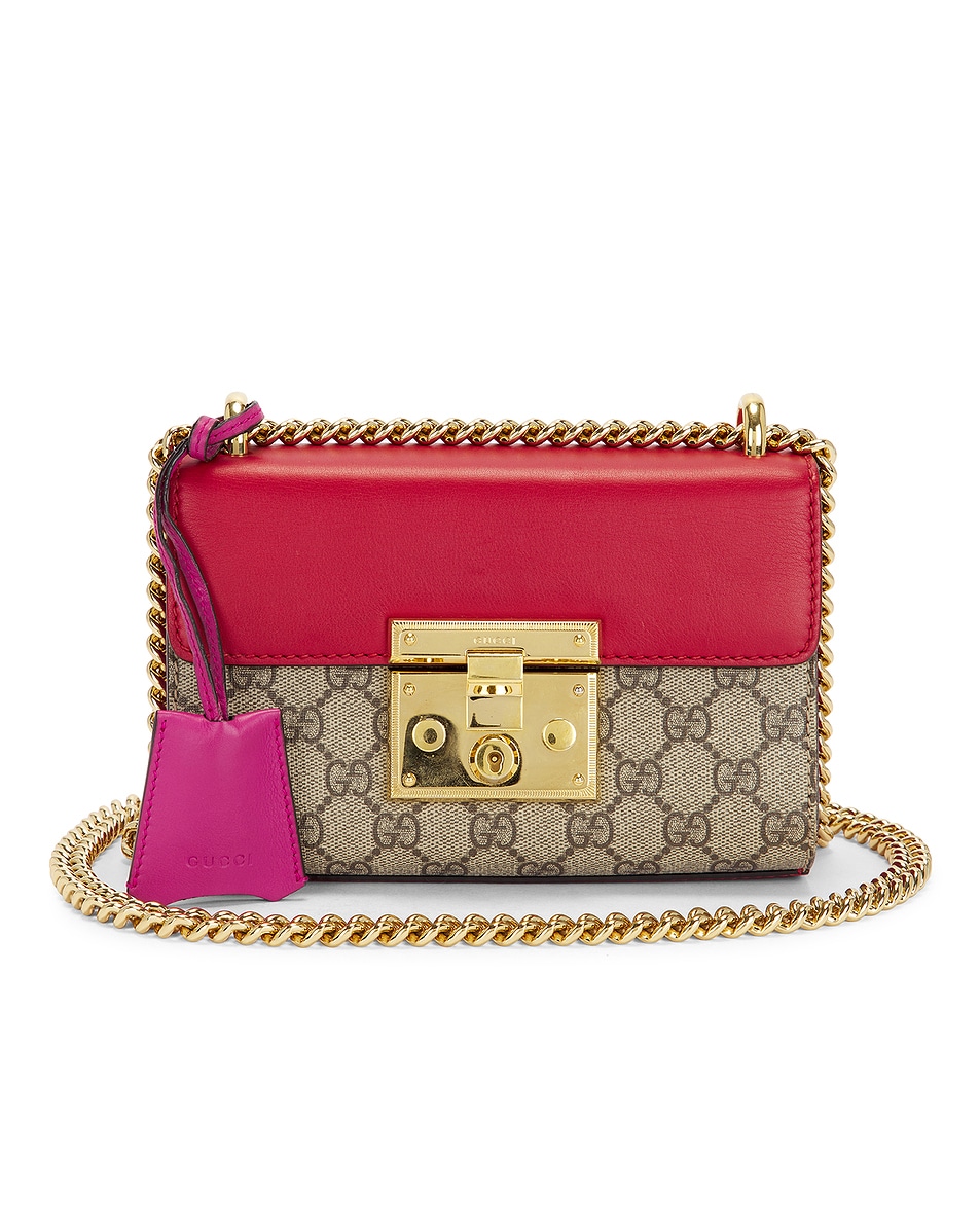 Image 1 of FWRD Renew Gucci Padlock Shoulder Bag in Beige