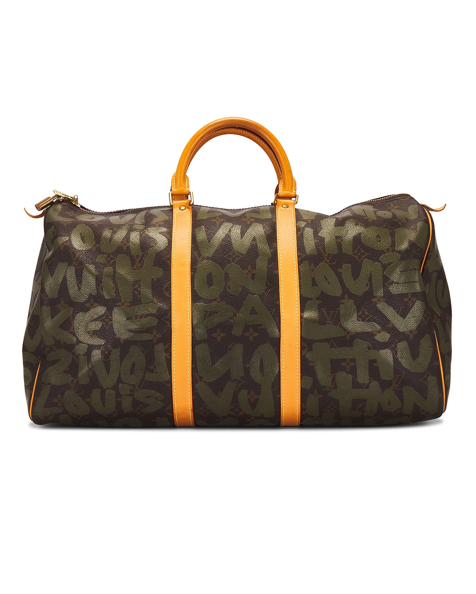 Image 1 of FWRD Renew Louis Vuitton X Stephen Sprouse Graffiti Keepall 50 Handbag in Brown