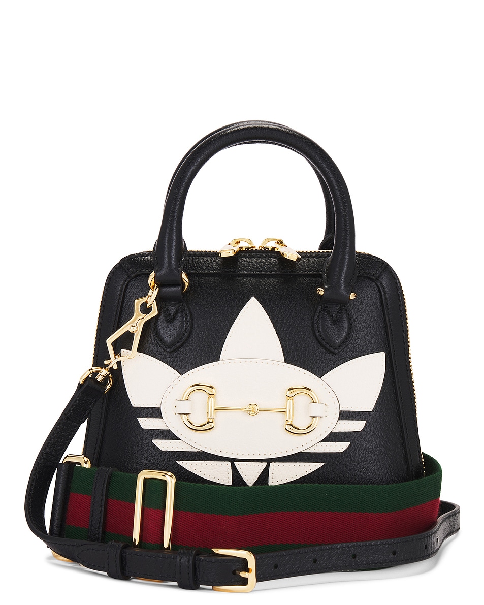 Image 1 of FWRD Renew Gucci X Adidas Mini Horsebit 1955 Handbag in Black