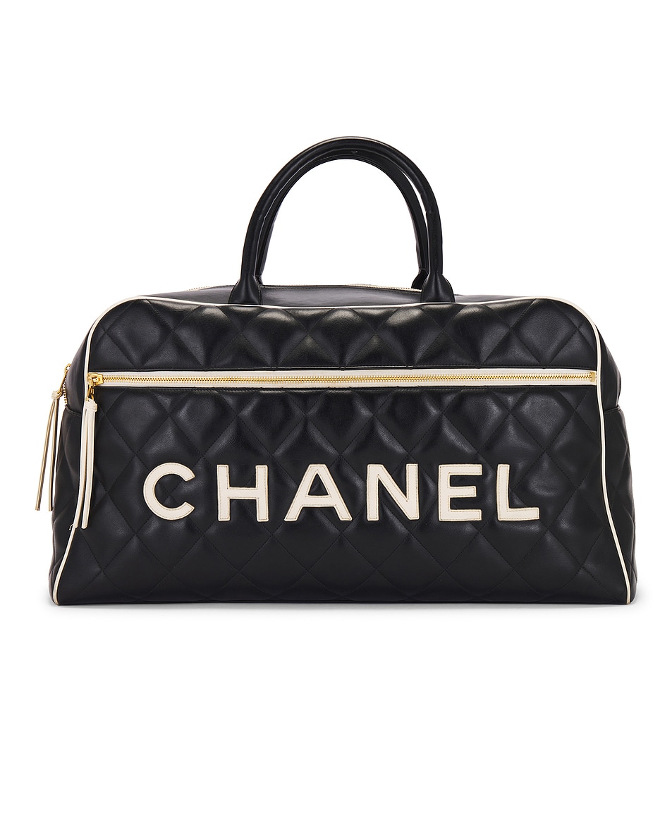 Image 1 of FWRD Renew Chanel Lambskin Bowling Bag in Black