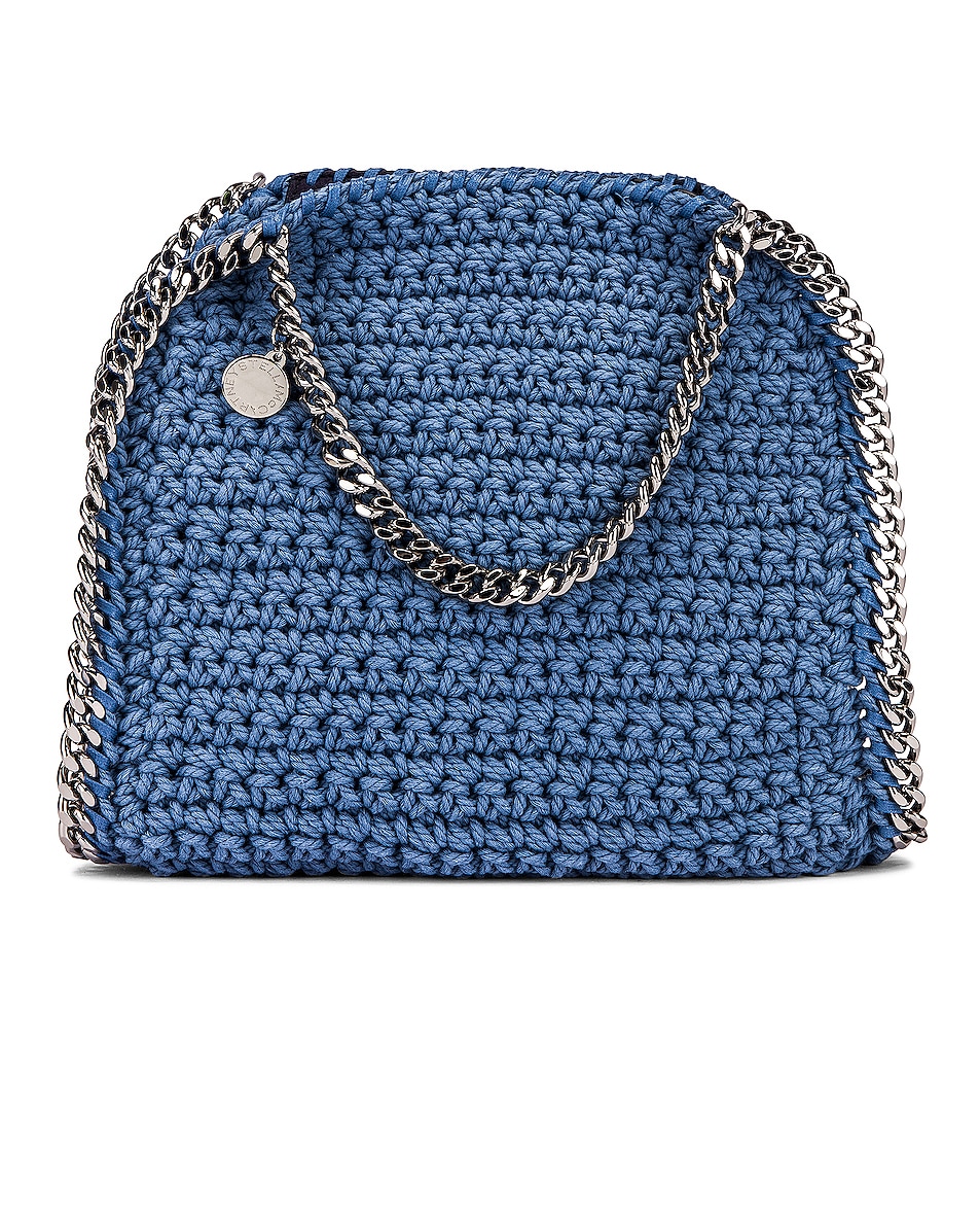 Image 1 of FWRD Renew Stella McCartney Mini Crochet Falabella Bag in Denim