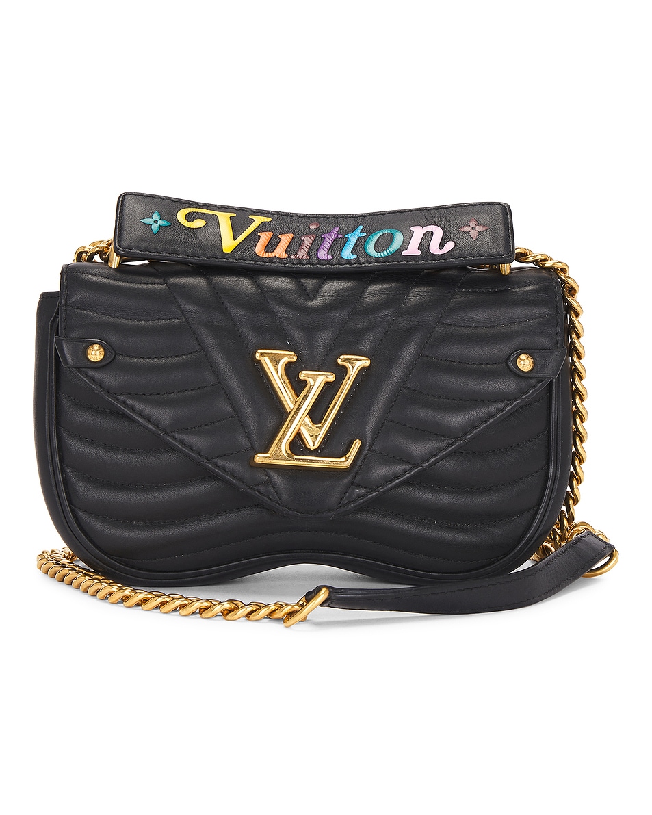 Image 1 of FWRD Renew Louis Vuitton New Wave Chain PM Shoulder Bag in Black