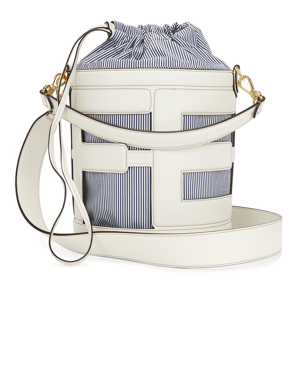 Image 1 of FWRD Renew Fendi Step Out Bucket Bag in Light Blue