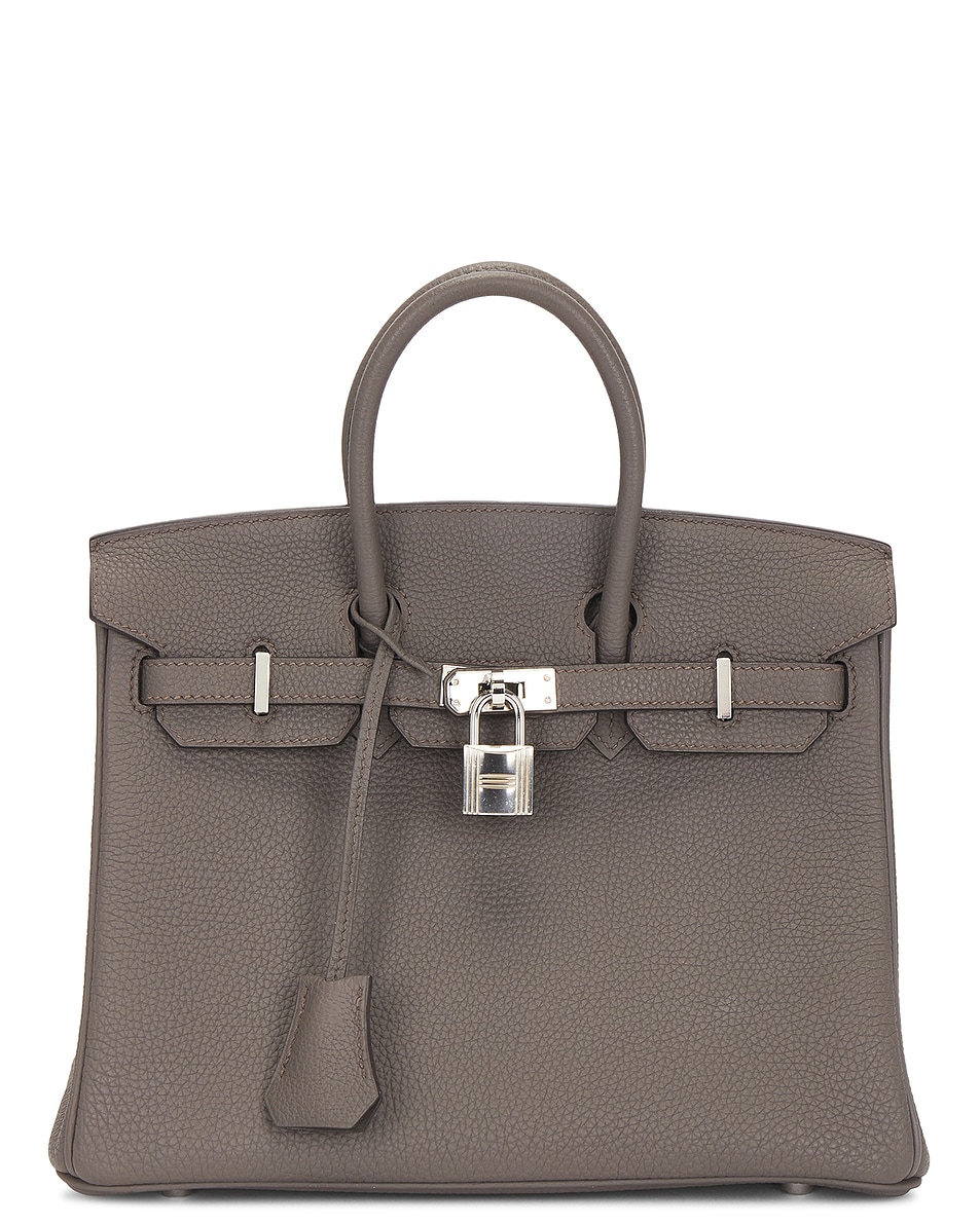 Image 1 of FWRD Renew Hermes Togo Birkin 25 Handbag in Etain