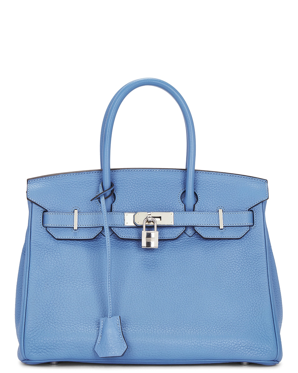 Image 1 of FWRD Renew Hermes Togo Birkin 30 Handbag in Bleu Zellige