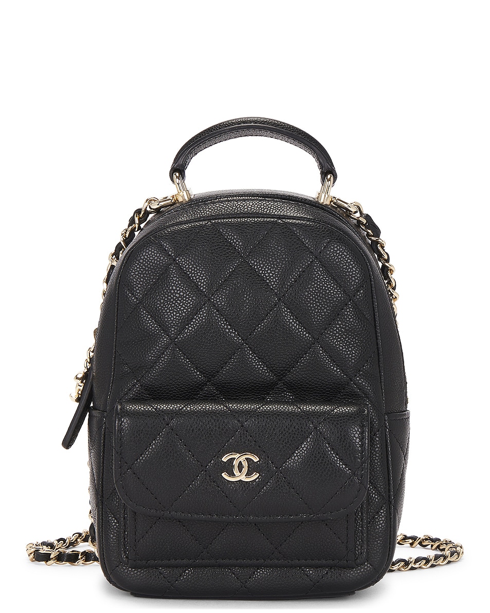 Image 1 of FWRD Renew Chanel Caviar Mini Backpack in Black