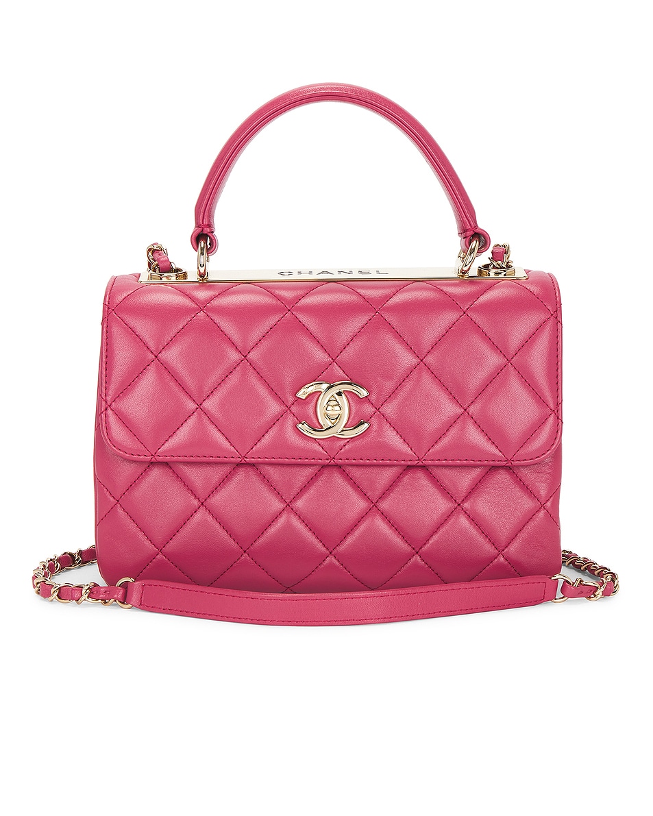 Image 1 of FWRD Renew Chanel Lambskin Small Trendy CC Handbag in Pink