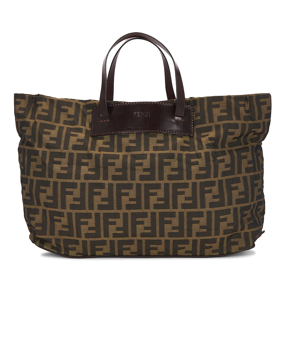 Image 1 of FWRD Renew Fendi Zucca Tote Bag in Brown