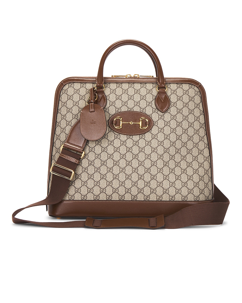 Image 1 of FWRD Renew Gucci Horsebit 1955 Handbag in Beige