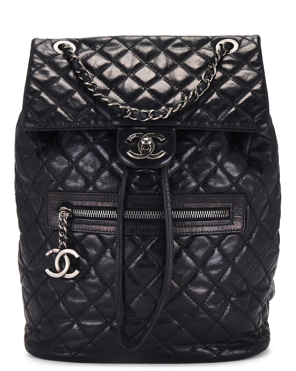 Image 1 of FWRD Renew Chanel Lambskin Duma Mountain Backpack in Black