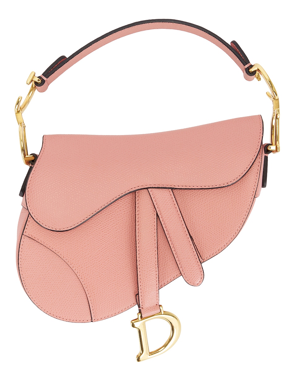 Image 1 of FWRD Renew Dior Mini Saddle Bag in Pink