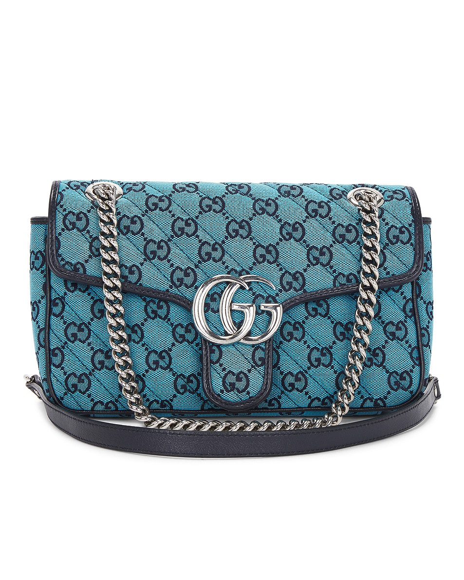 Image 1 of FWRD Renew Gucci GG Marmont Shoulder Bag in Blue