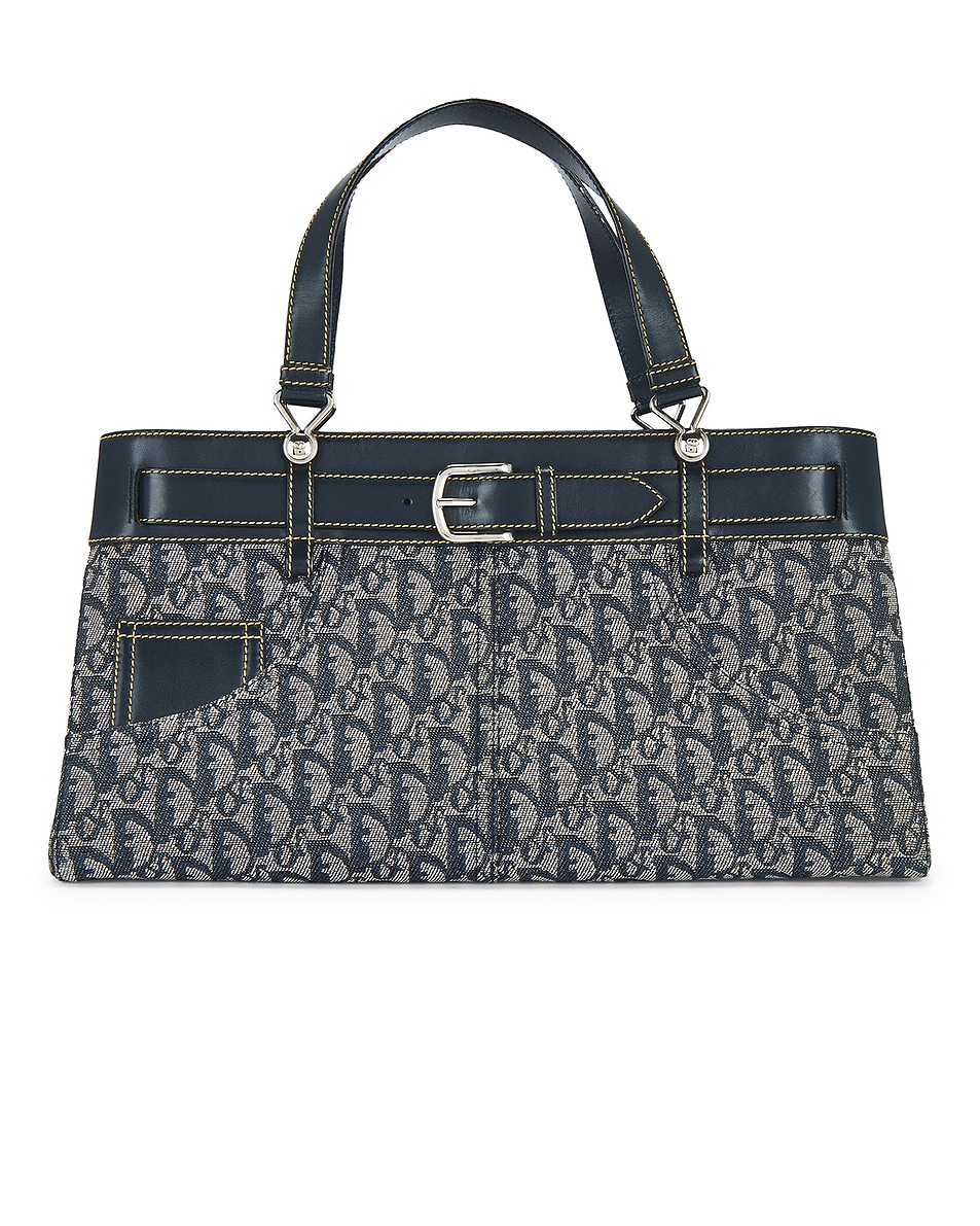 Image 1 of FWRD Renew Dior Diorissimo Jean Pocket Tote Bag in Blue