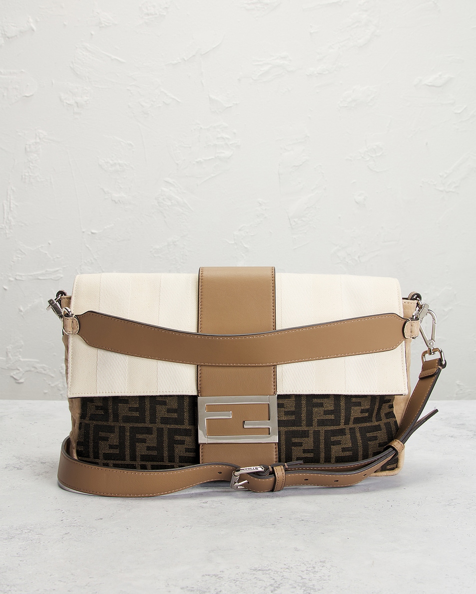Image 2 of FWRD Renew Fendi Zucca Baguette Shoulder Bag in Multi