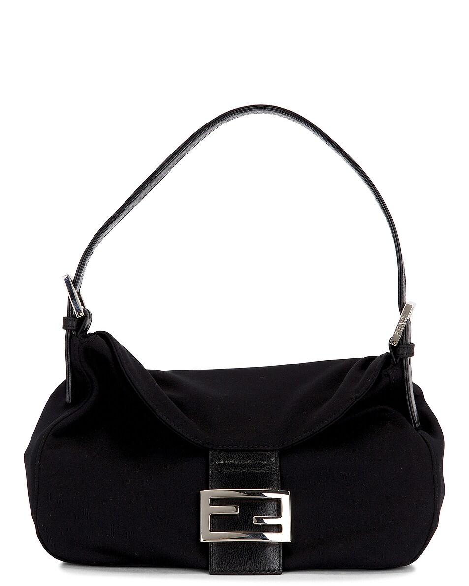 Image 1 of FWRD Renew Fendi Mama Baguette Shoulder Bag in Black