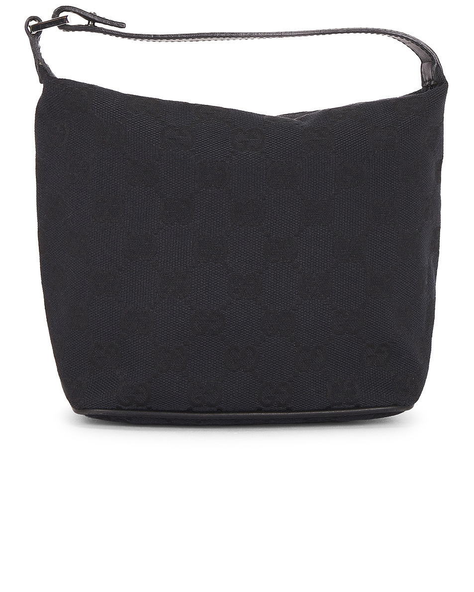 Image 1 of FWRD Renew Gucci GG Canvas Mini Handbag in Black